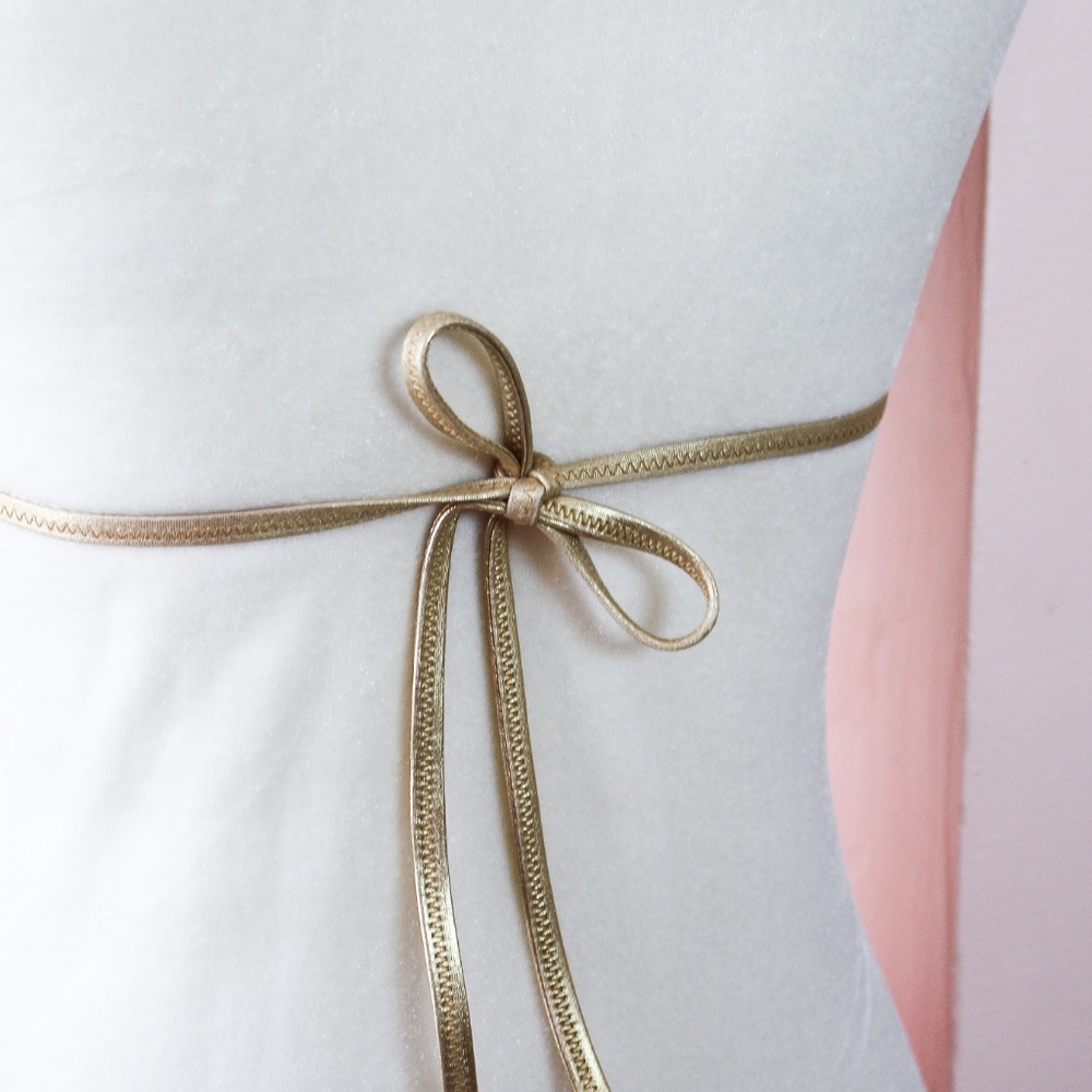 Victoria’s Secret Triangle top - Gold Braided Trim - Picture 7 of 8